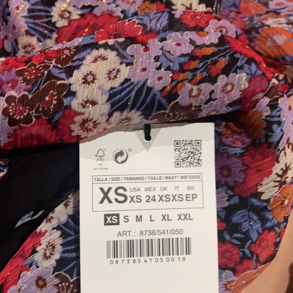 Zara Dresses Zara Printed Dress With Draping Poshmark